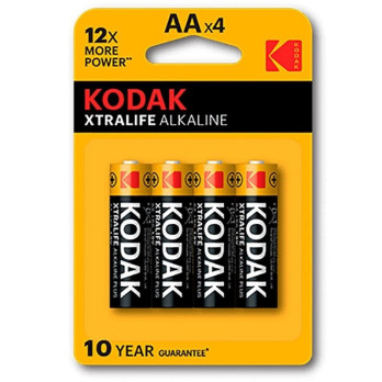 Kodak Xtralife Alkaline Battery Aa Lr6 Blister * 4