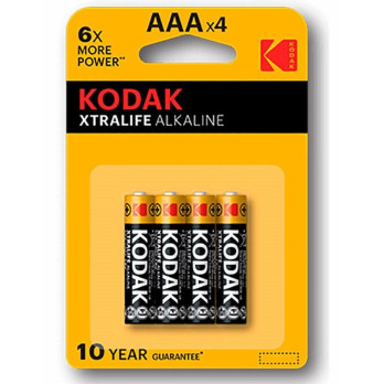 Kodak Xtralife Alkaline Battery Aaa Lr03 Blister * 4