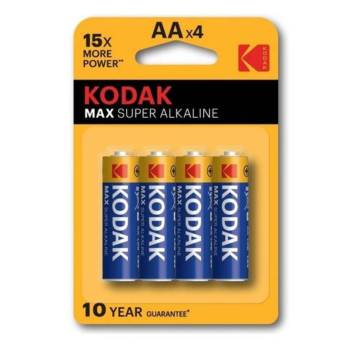 Kodak Max Alkaline Battery Aa Lr6 Blister * 4