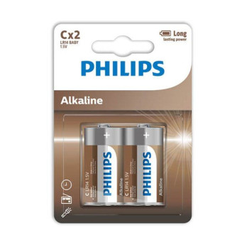 Philips Alkaline Batteries C Lr14 Blister*2