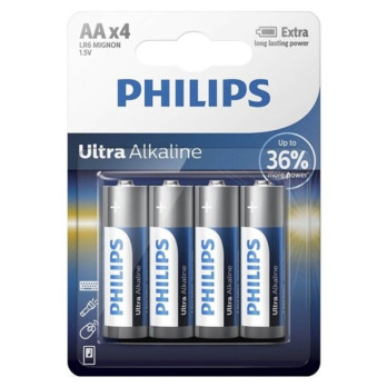 Philips Ultra Alkaline Battery Aa Lr6 4 Unit