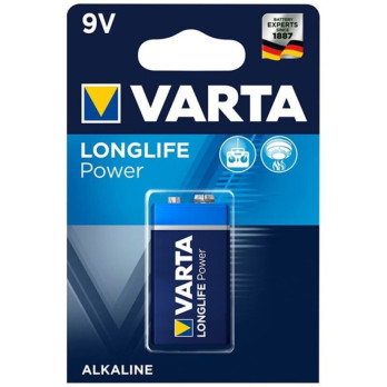 Varta Longlife Power Alkaline Battery 9V Lr61 1 Unit