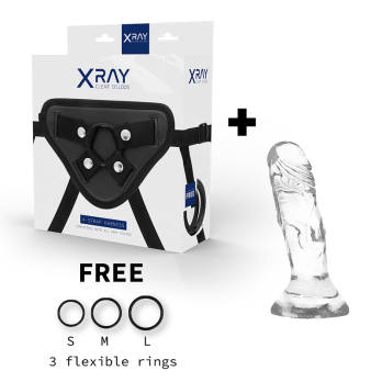 Xray Harness + Clear Cock 12 Cm X 2.6Cm