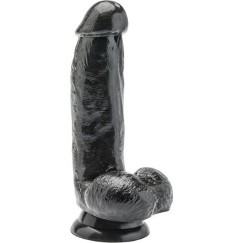 Get Real - Dildo 12 Cm With Balls Black