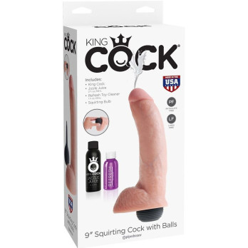 King Cock Realistic Penis Natural Ejaculator 22.86Cm